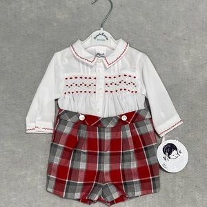 Baby Boy 2pc Smocked outfit 3 and 12mth